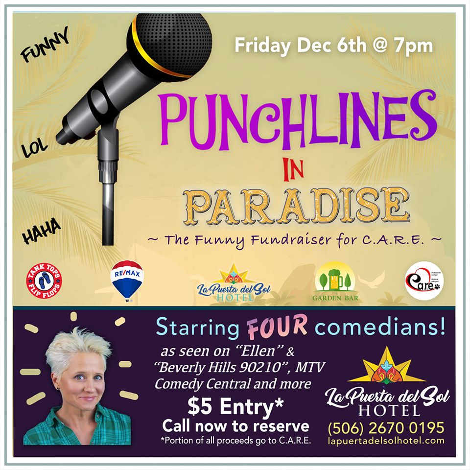 Punchlines in Paradise – Fundraiser of Coco CARE - Q Costa Rica News
