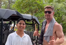 Chris Hemsworth is enjoying his vacation in Costa Rica